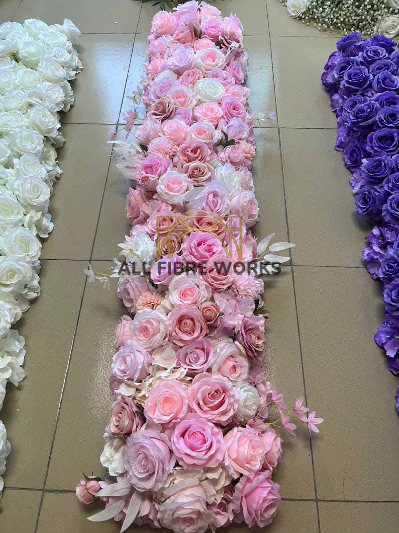 Blush Pink Floral Table Runner