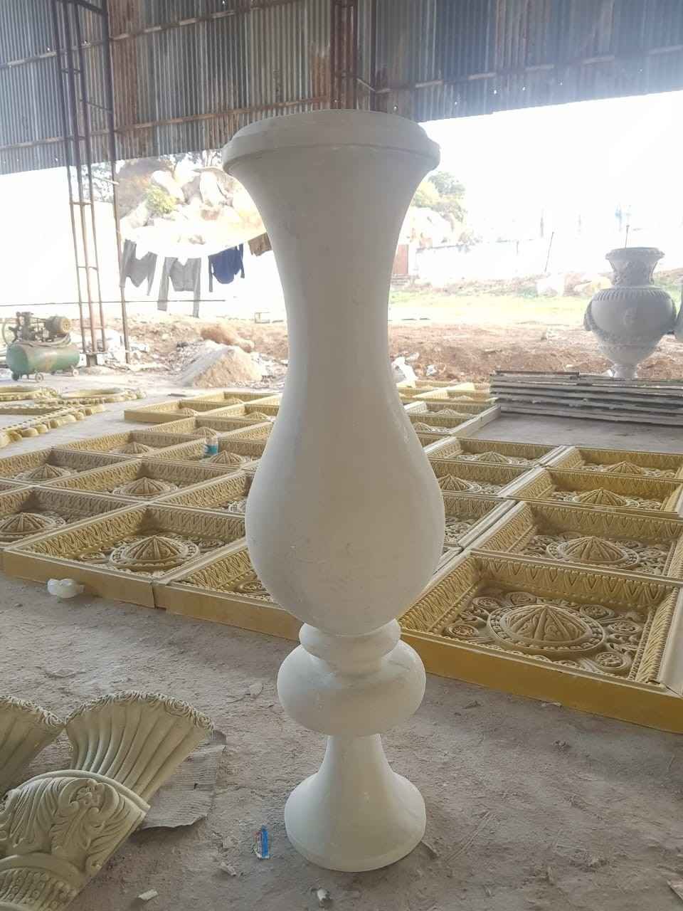 Minimalist Ivory Floor Urn