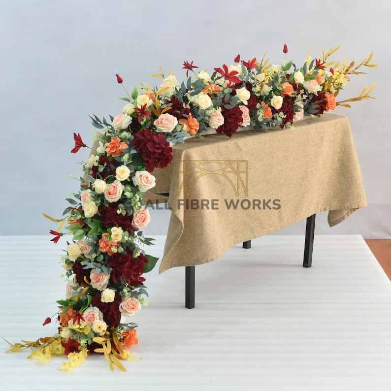 Cascading Floral Table Garland