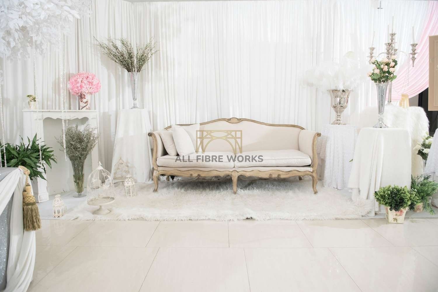 Ivory Elegance Classic Sofa