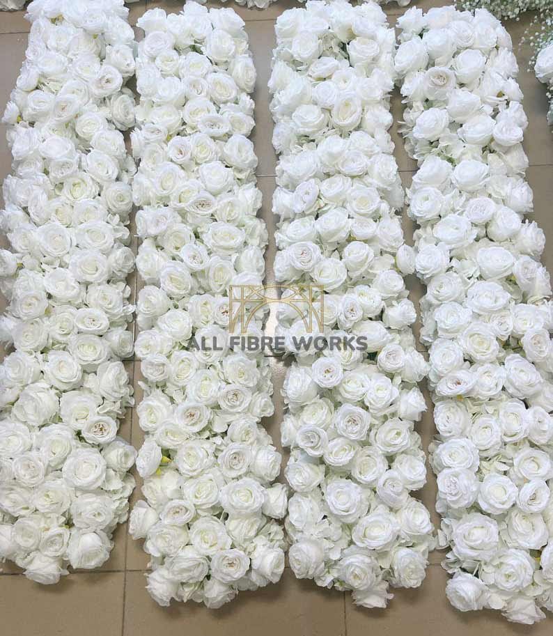 White Rose Flower Wall Panels