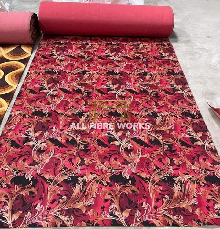 Elegant Red Floral Carpet