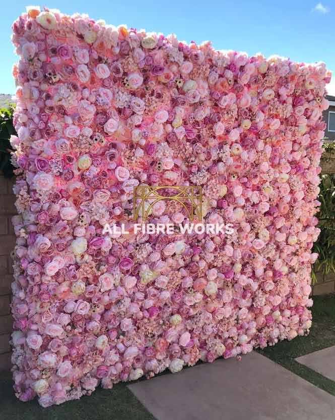 Pink Flower Wall Backdrop