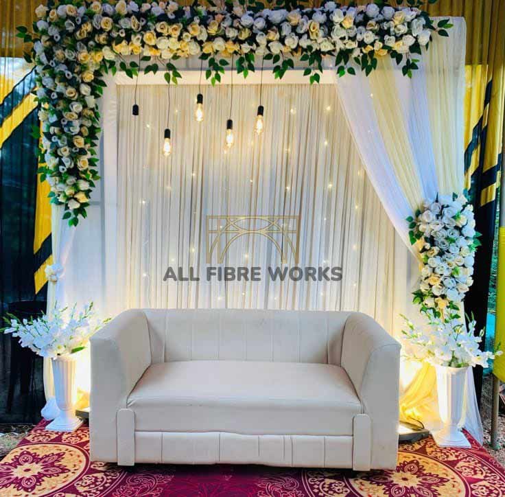 Elegant Wedding Stage Sofa Setup