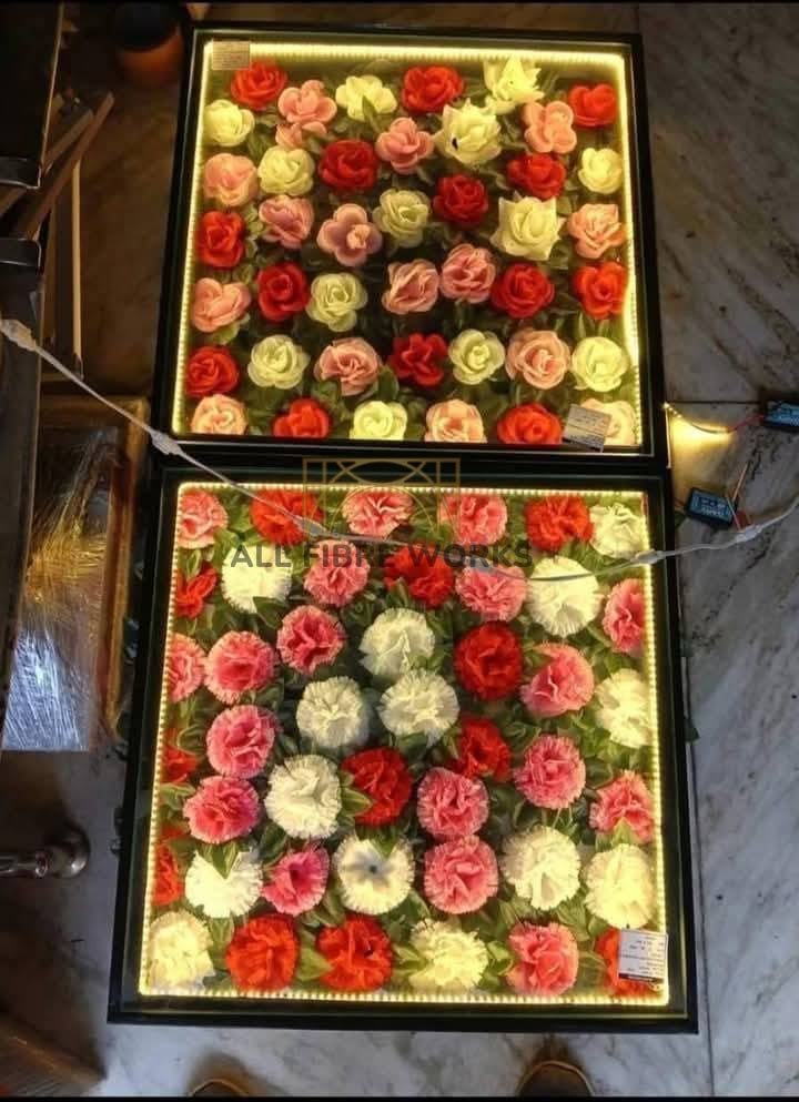 Illuminated Floral Shadow Boxes
