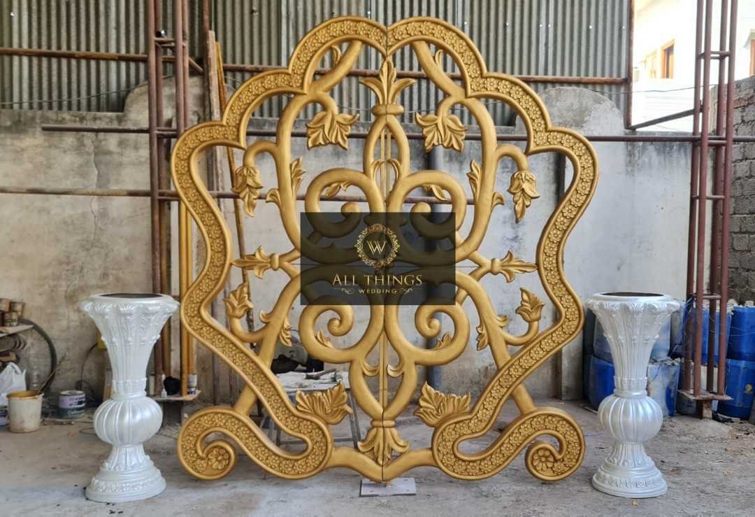Grand Gold Filigree Arch Backdrop