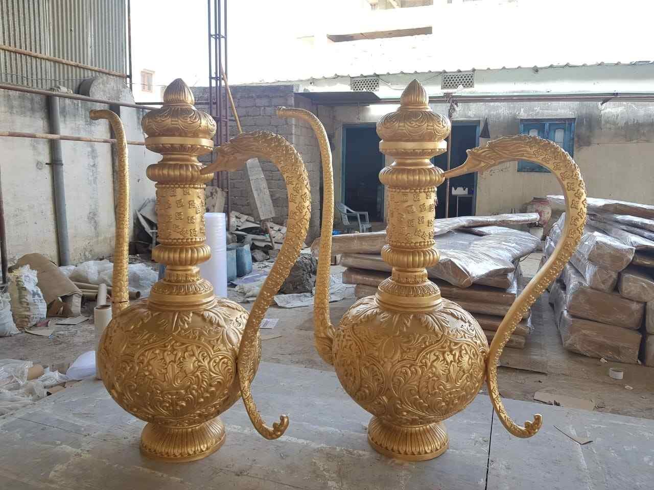Royal Gold Ornamental Ewer Pair
