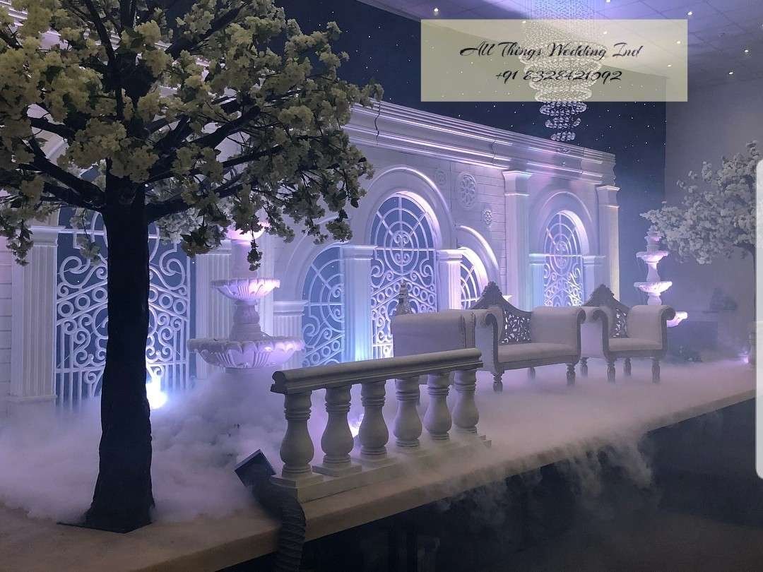 Enchanted White Palace Bridal Stage