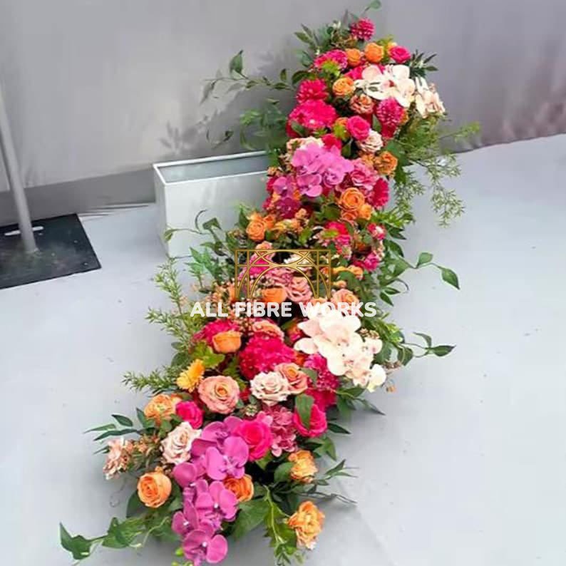 Vibrant Multicolor Floral Aisle Display