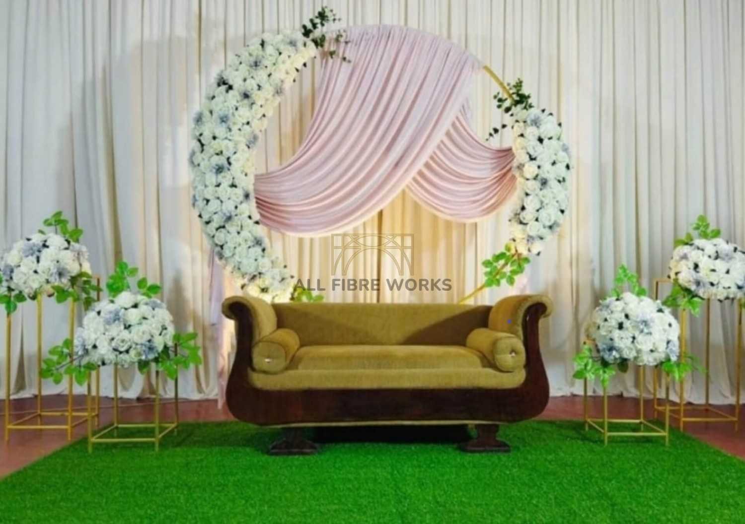 Blush Halo Floral Backdrop