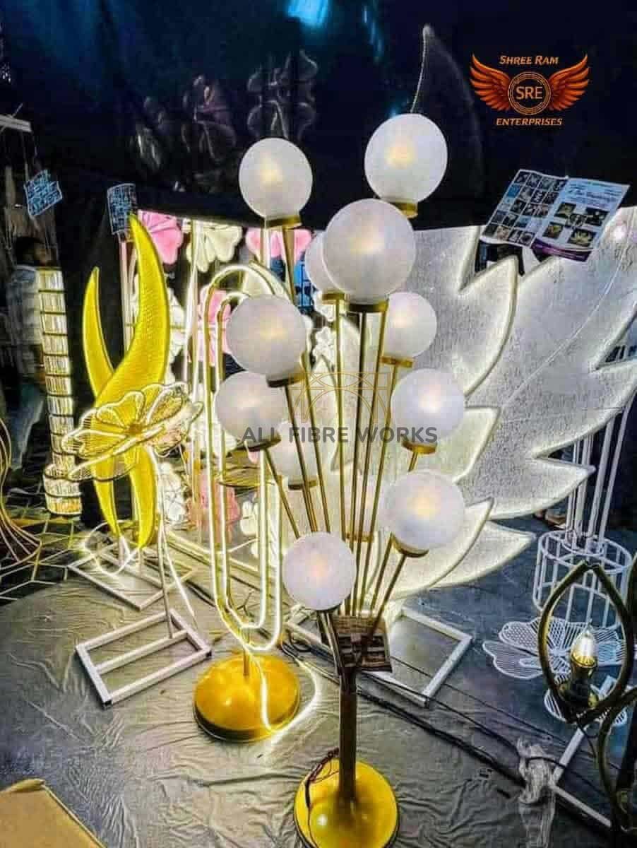 Modern LED Floral Light Sculptures