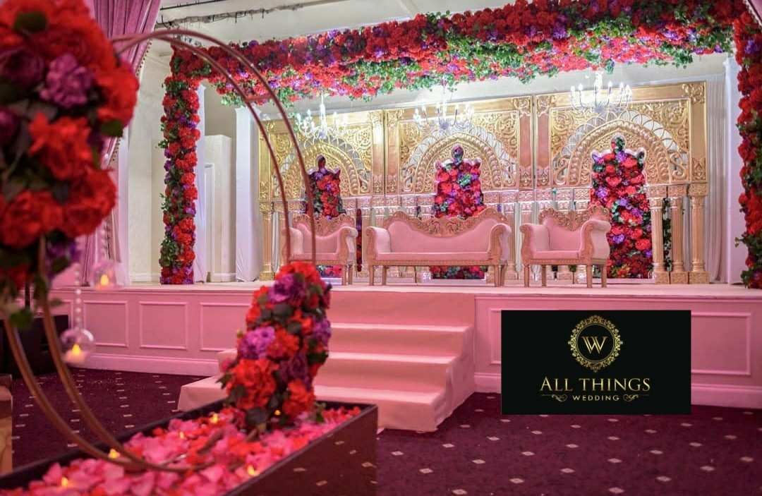 Royal Red Rose Gold Ceremony Stage