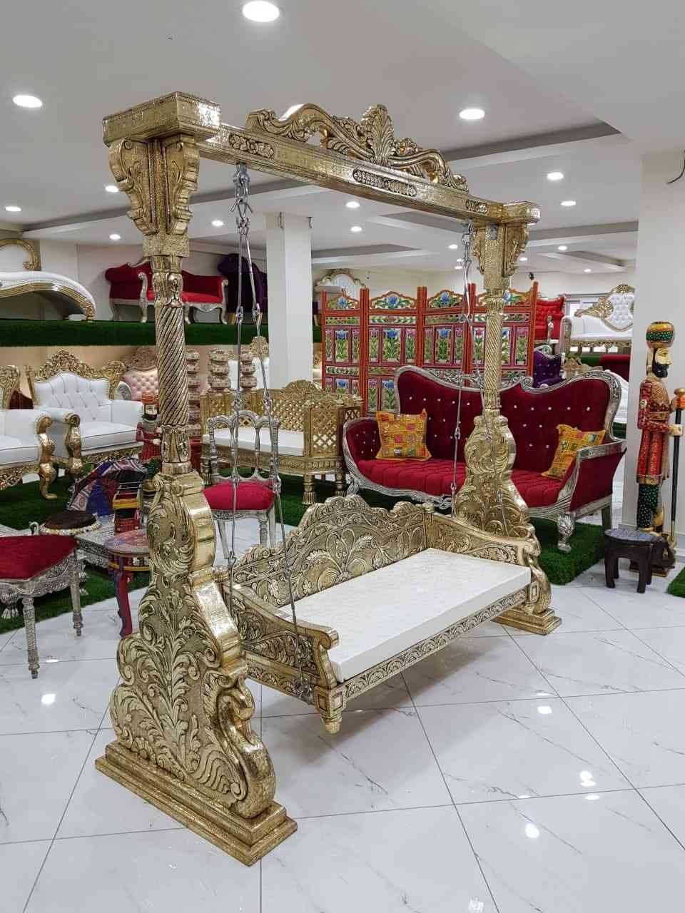 Maharaja Gold Carved Jhula
