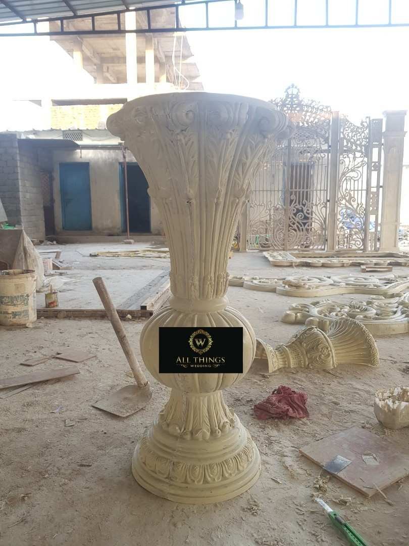 Grand Classical Floral Urn Pedestal