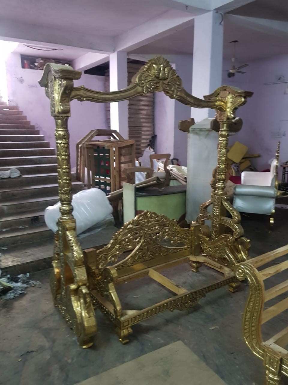 Grand Gold Canopy Bridal Mandap Frame
