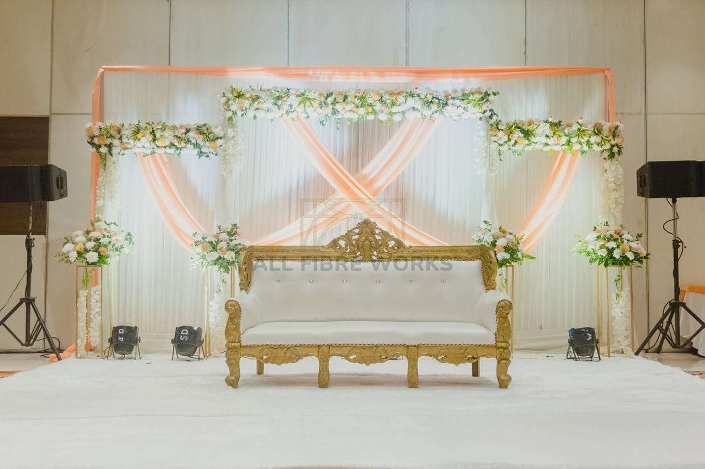 Peach Blossom Royal Stage Backdrop