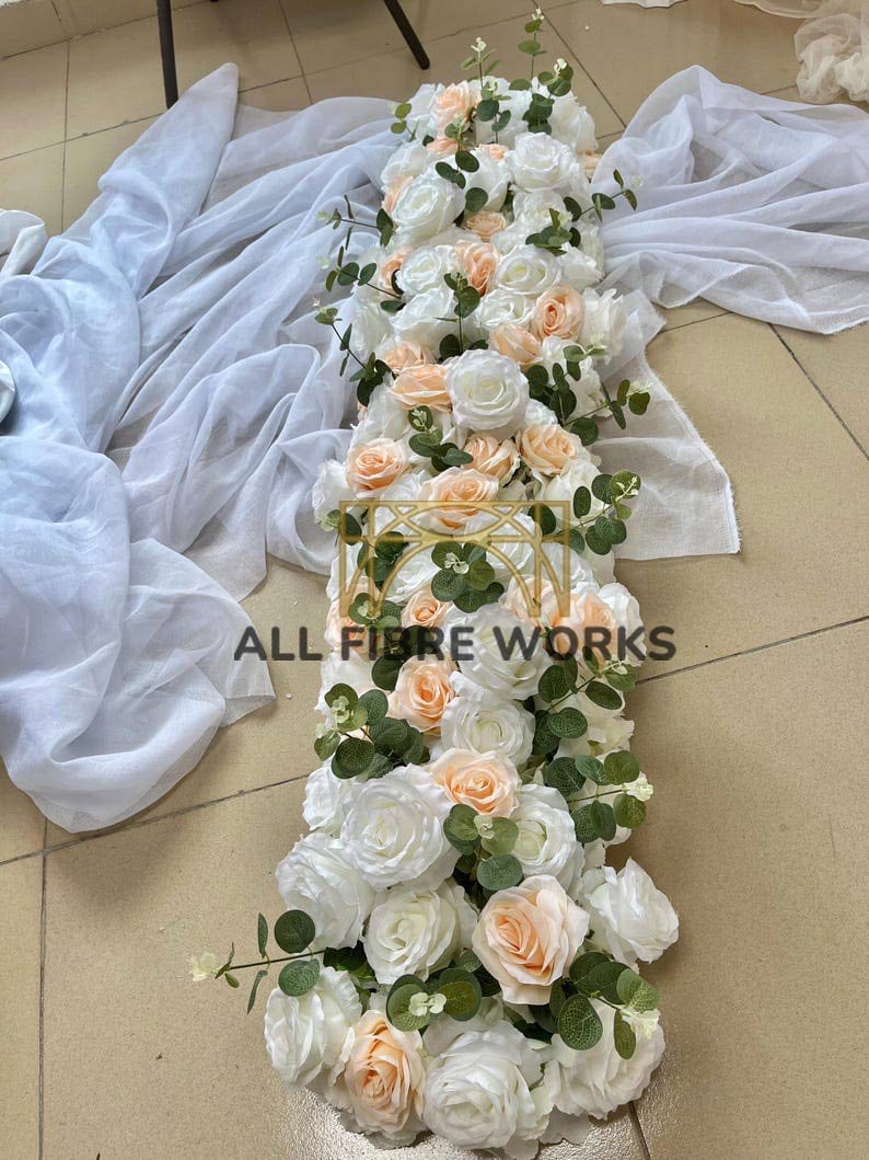 Ivory Peach Garden Runner